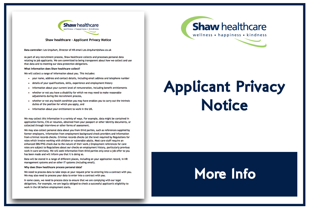 Shaw Applicant Privacy Notice